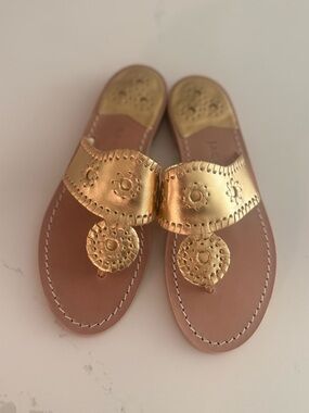 Jack Rogers “Original Jacks” Gold Sandal